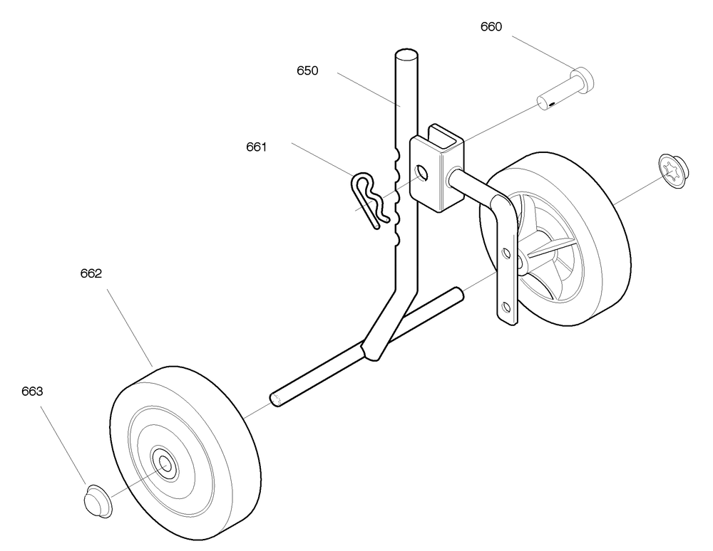 Wheel Mount Diagram and Parts List for 11052X4NB 2004 Briggs and Stratton Cultivator
